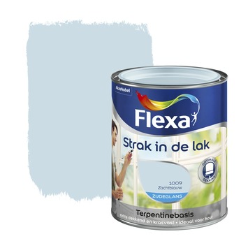 Flexa Strak In De Lak Zacht Blauw Zijdeglans Ml Gamma