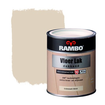 Rambo vloerlak dekkend crème wit zijdeglans 750 ml GAMMA