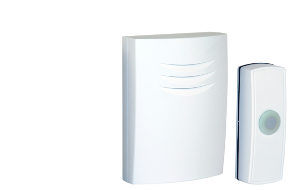 Byron Deurbel En Drukknop Draadloos Wit B304 byron kopen in de aanbieding
