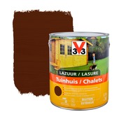 V33 Tuinhuis beits zijdeglans donkere eik 2,5 liter