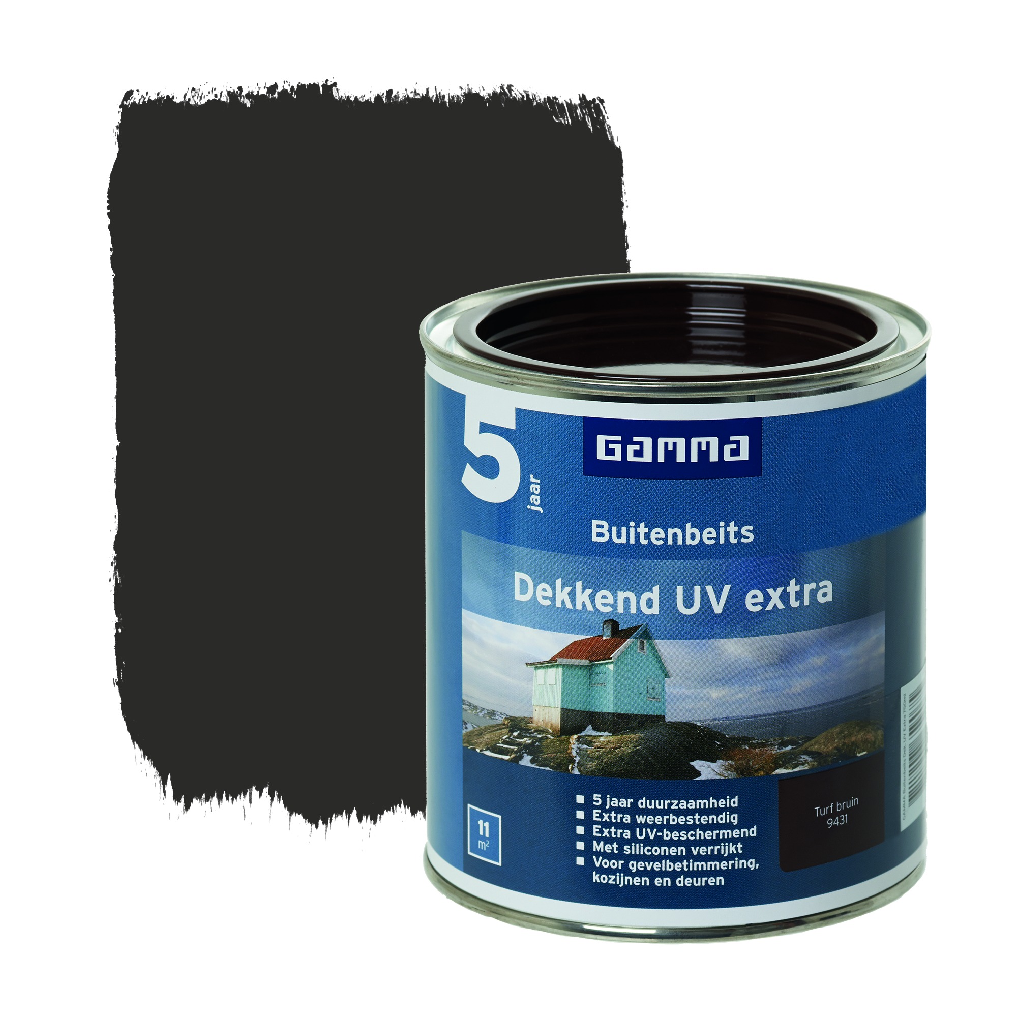 Gamma Beits Extra Dekkend 750Ml 9431 Turf Bruin gamma kopen in de aanbieding