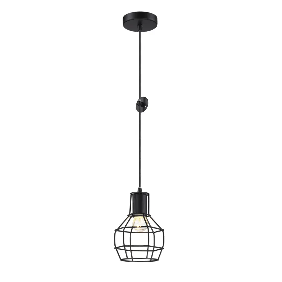 GAMMA hanglamp Miran zwart Ø14.5 cm 