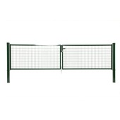 Dubbele poort Napoli ral 6005 groen 120x400 cm