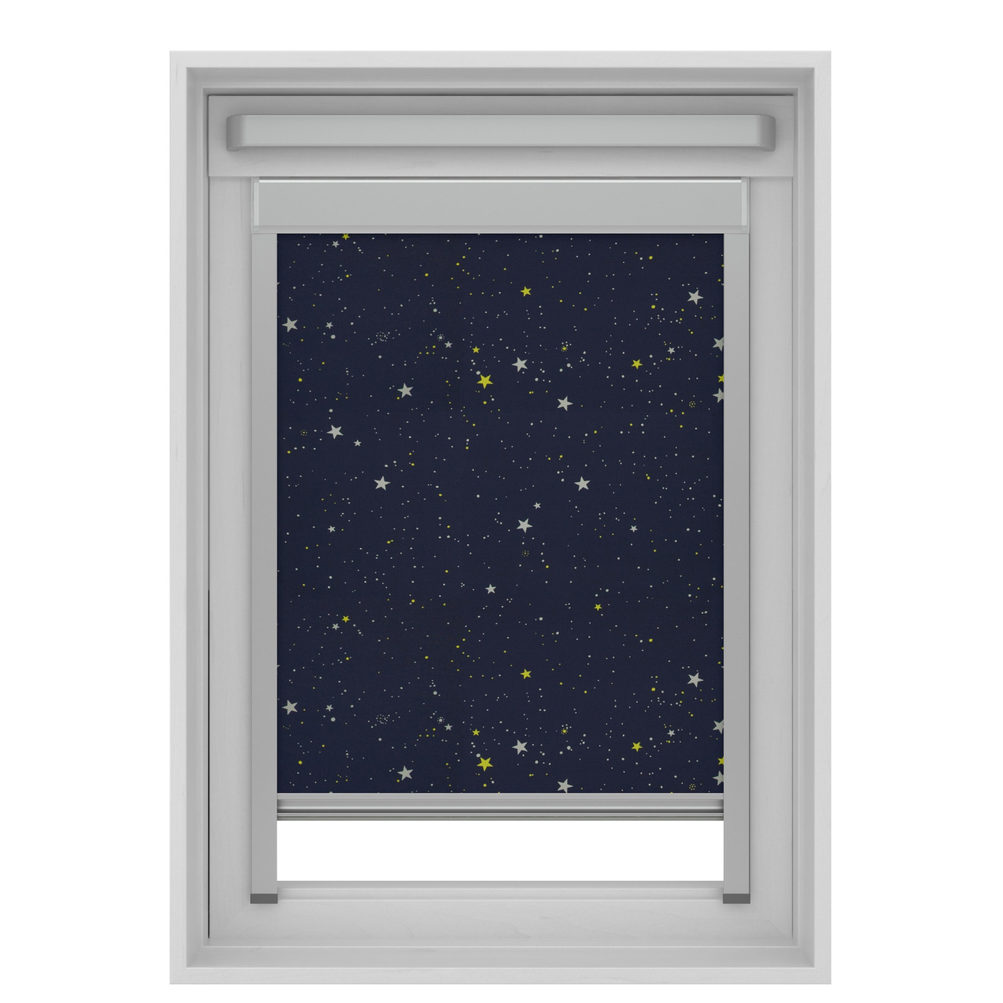 Gamma Dakraam Rolgordijn Velux 7006 Donkerblauw Ster 78X98 gamma kopen in de aanbieding