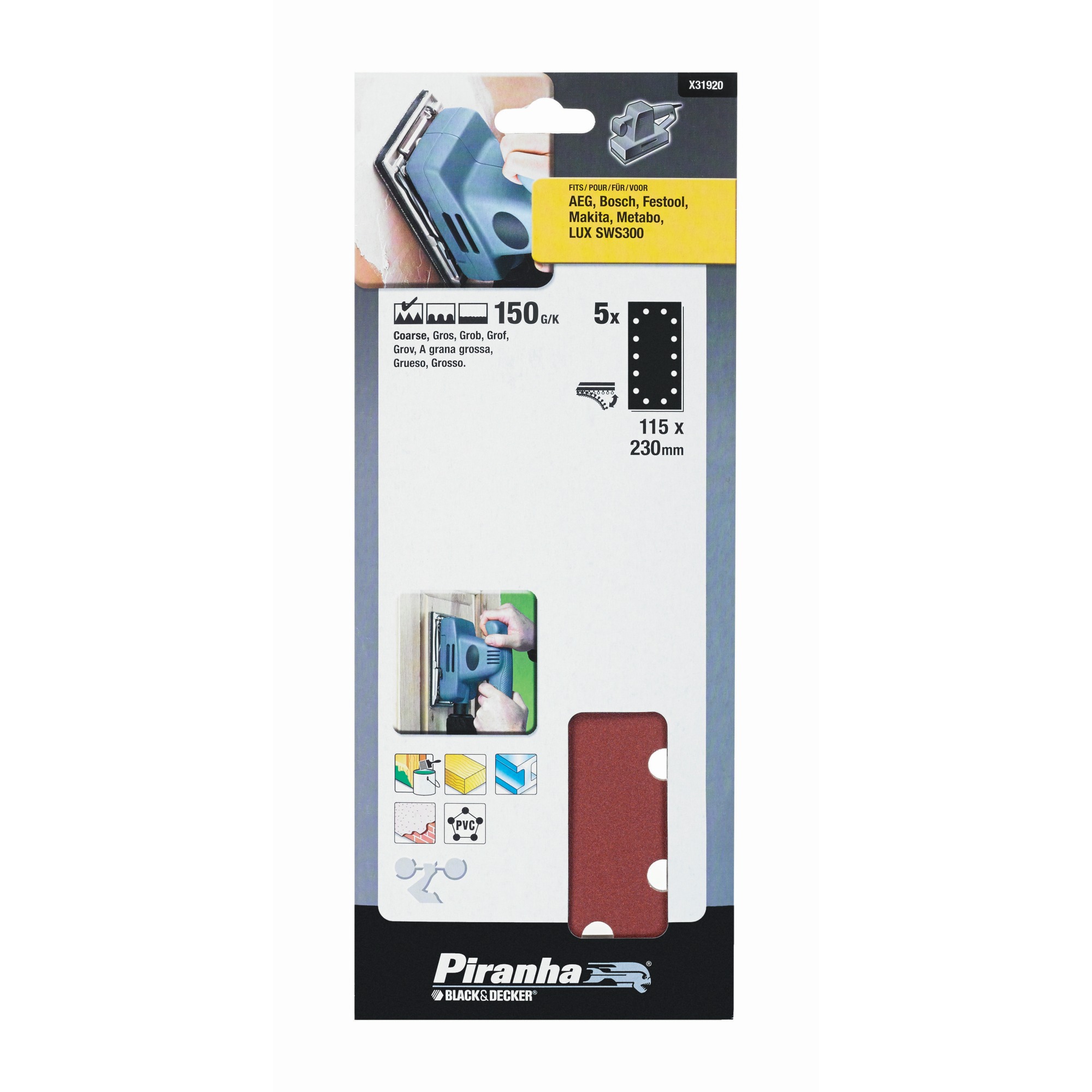 Piranha Schuurpapier 115X230Mm K150 X31920 Xj piranha kopen in de aanbieding