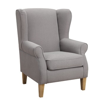 Louise fauteuil hout/stof taupe 98x76,5x83,5 cm