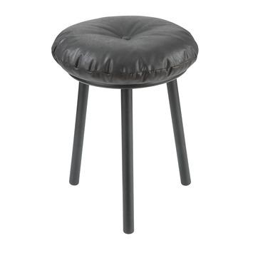 Trionio kruk metaal/stof zwart 48x41x41 cm