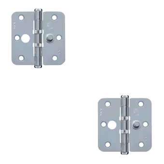 AXA Veiligheidsscharnier kogellager afgeronde hoeken SKG 2-sterren verzinkt 76x76 mm 2 stuks