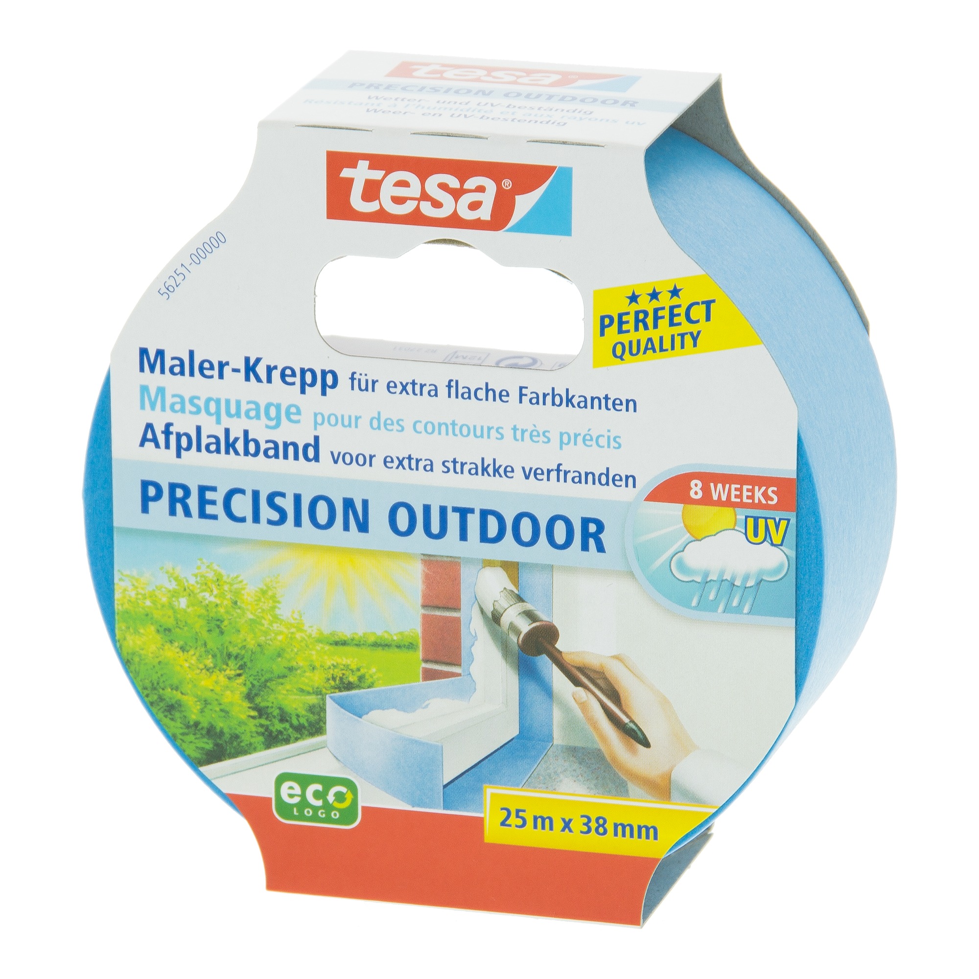 Tesa Afplaktape Precision Outdoor 38 Mm 25 Meter Blauw tesa kopen in de aanbieding