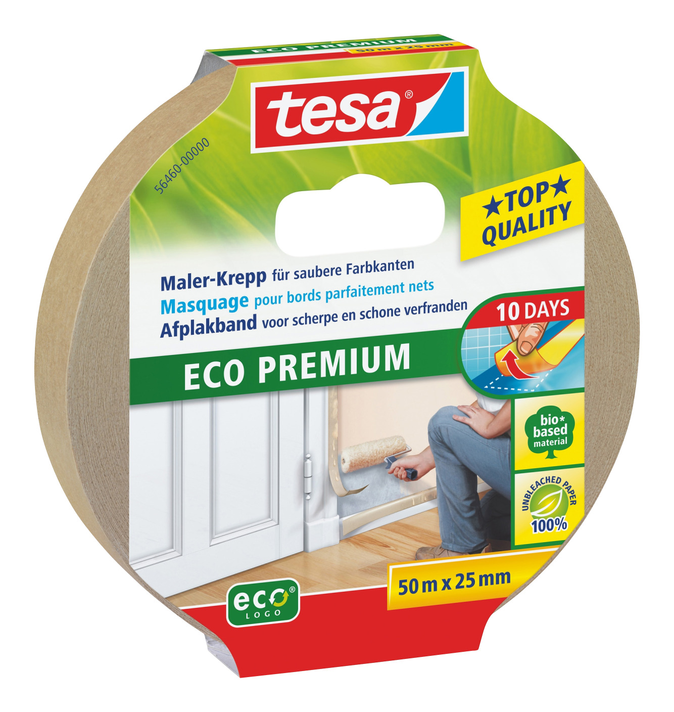 Tesa Afplaktape Eco Premium 25 Mm 50 Meter Beige tesa kopen in de aanbieding