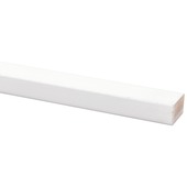 Lat hardhout geschaafd wit gegrond 28x44 mm 210 cm