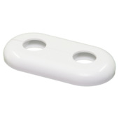 Levica rozet dubbel ø21,7 mm hartafstand 50 mm wit