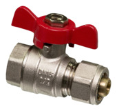 Levica Superpipe bolkraan volle doorlaat voor sanitair en CV 1/2"F x 16-2 mm