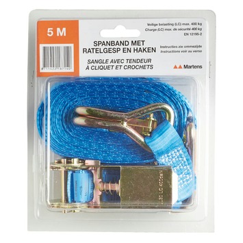 Spanband ratelband met haken 5 meter