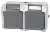 Schneider Electric Merten Aquastar spatwaterdicht geaard stopcontact dubbel