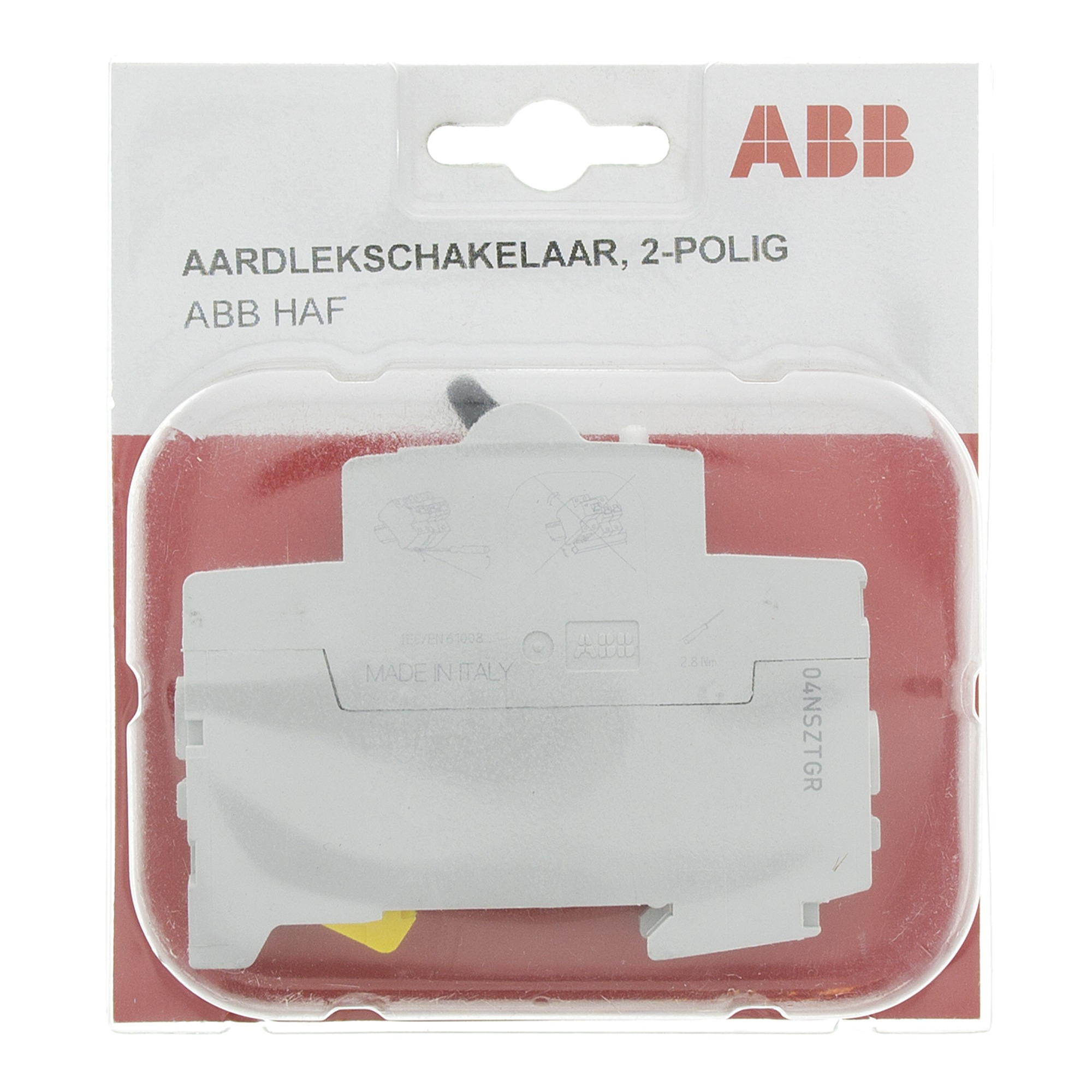 Abb Hafonorm Aardlekschakelaar 2 Polig abb kopen in de aanbieding