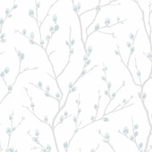 Vliesbehang Karma wit-blauw 33-280