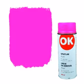 OK spuitlak zijdeglans roze fluor 400 ml