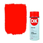 OK spuitlak zijdeglans rood-oranje fluor 400 ml