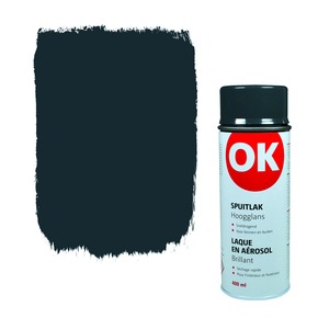 OK spuitlak hoogglans antraciet 400 ml