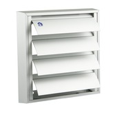 Renson opbouw overdrukrooster met lamellen ALU 173 x 173 mm