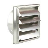 Renson inbouw overdrukrooster met lamellen RVS ¿ 150 mm