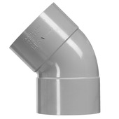 Martens bocht 45° PVC grijs 2x lijmverbinding 125x125 mm