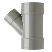 Martens T-stuk 45° PVC grijs 3x lijmverbinding 110x75x110 mm