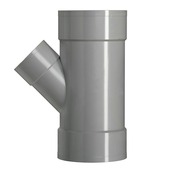 Martens T-stuk 45° PVC grijs 3x lijmverbinding 125x75x125 mm