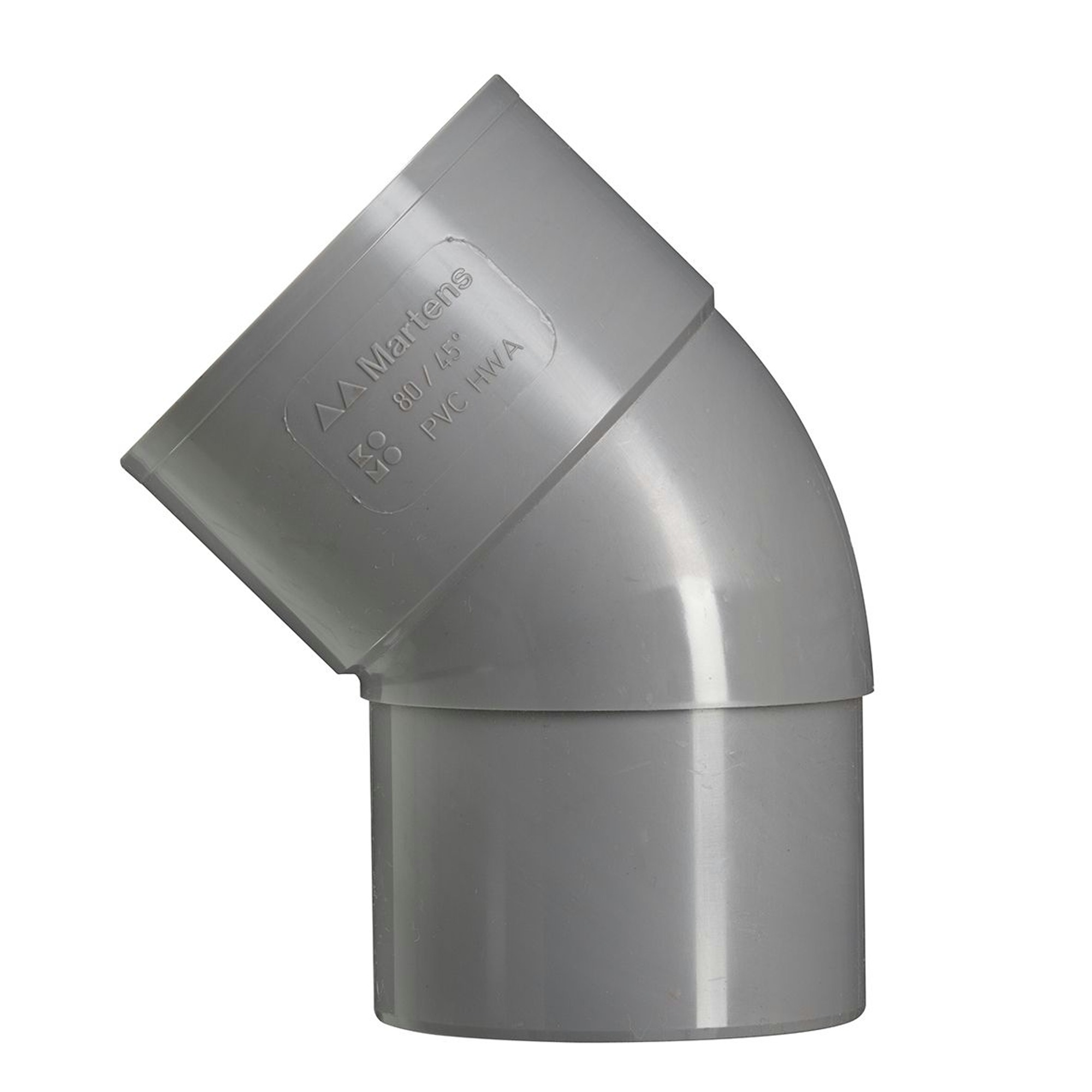Martens Bocht 45 Graden Pvc Grijs Mofverjongd 70 Mm martens kopen in de aanbieding