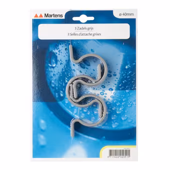 Martens zadel PVC grijs 40 mm 3 stuks