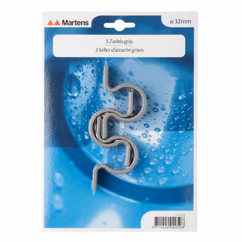 Martens zadel PVC grijs 32 mm 3 stuks
