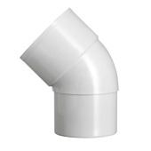 Martens bocht 45° PVC parelgrijs mof/verjongd 70x70 mm