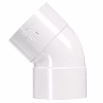Martens bocht 45° PVC wit 2x lijmverbinding 40x40 mm