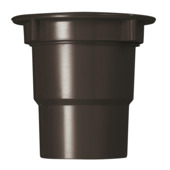 Martens uitloop incl. wartel t.b.v. bakgoot bruin 125 mm