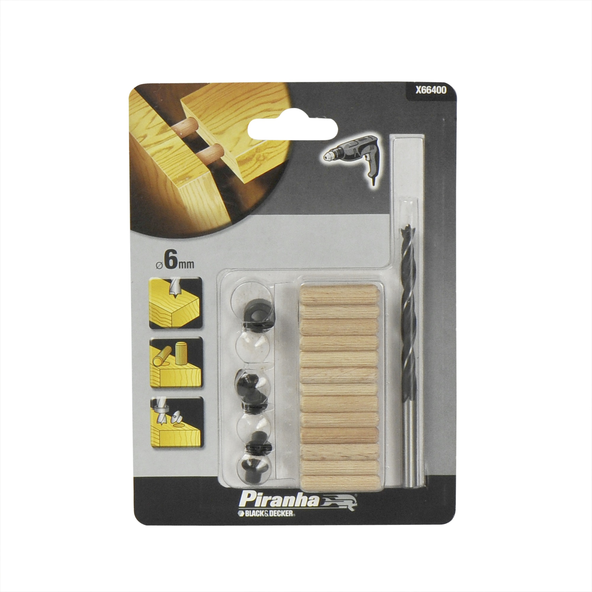 Piranha Deuvels 30X6 Mm 24 Stuks X66400 piranha kopen in de aanbieding