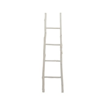 Deco ladder hout wit 37x160 cm