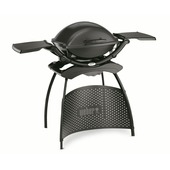 Weber BBQ Q2400 Dark Grey elektrische bbq donkergrijs op standaard 54 x 39 cm