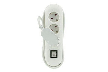 GAMMA stekkerdoos 3V wit 2 meter platte stekker