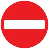 Pickup bord verboden doorgang Ø 18 cm