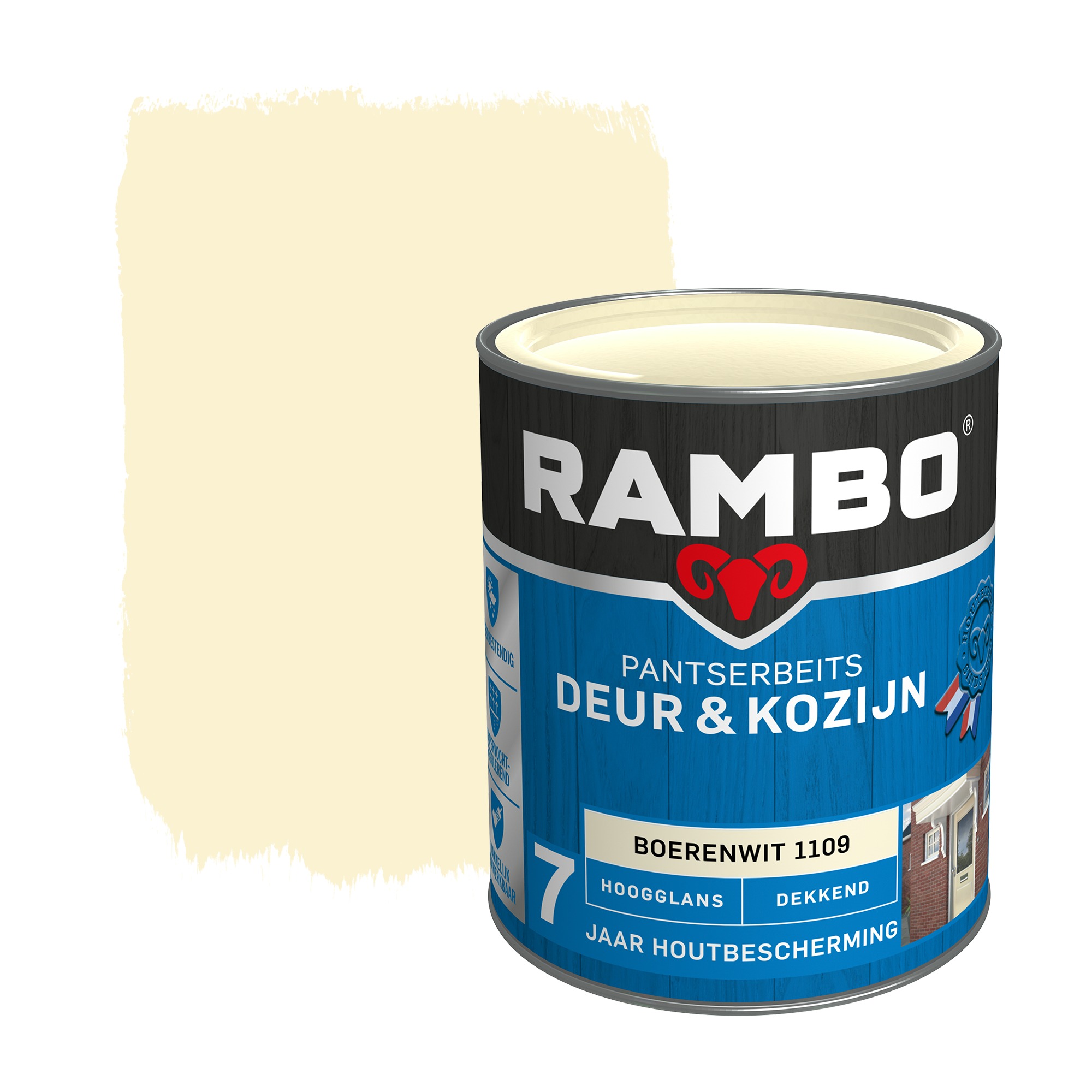 Rambo Pantserbeits Deur Kozijn Dekkend Boerenwit Hoogglans 750 Ml rambo kopen in de aanbieding