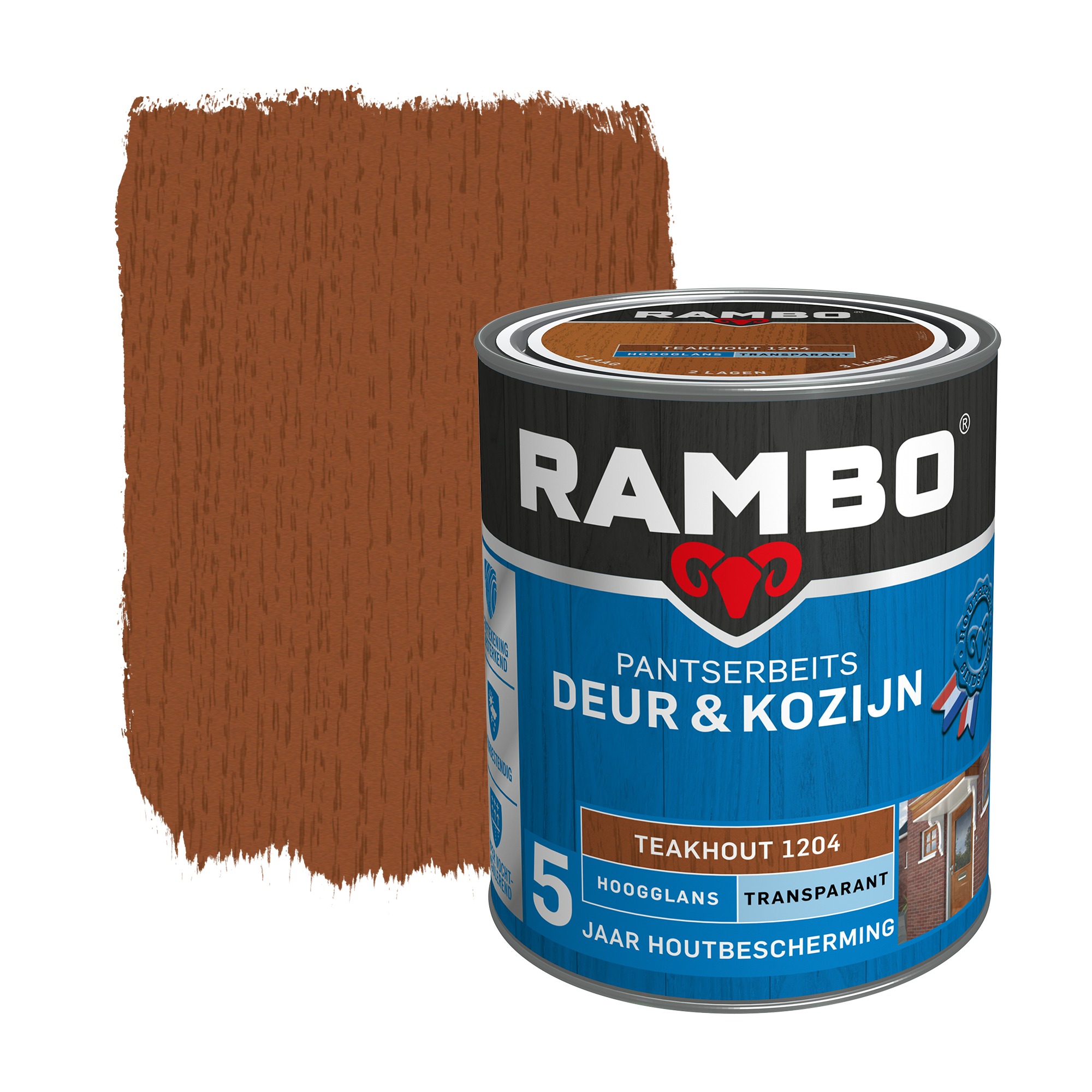 Rambo Pantserbeits Deur Kozijn Transparant Teakhout Hoogglans 750 Ml rambo kopen in de aanbieding