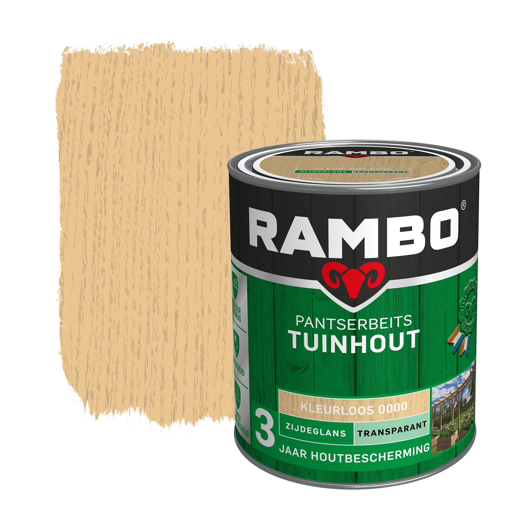 Rambo Pantserbeits Tuinhout Transparant Kleurloos Zijdeglans 750 Ml rambo kopen in de aanbieding