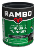 Rambo pantserbeits schuur & tuinhuis dekkend antraciet zijdeglans 750 ml