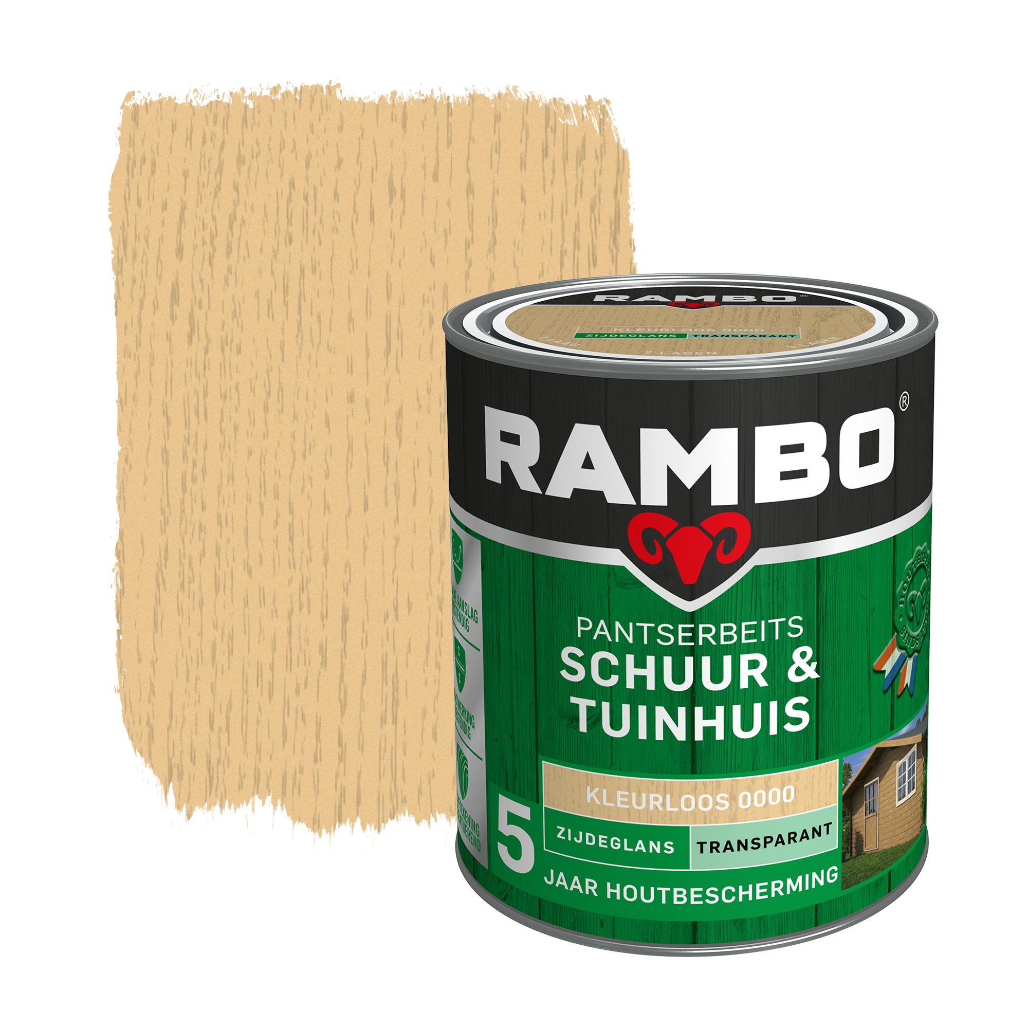 Rambo Pantserbeits Schuur Tuinhuis Transparant Kleurloos Zijdeglans 750 Ml rambo kopen in de aanbieding