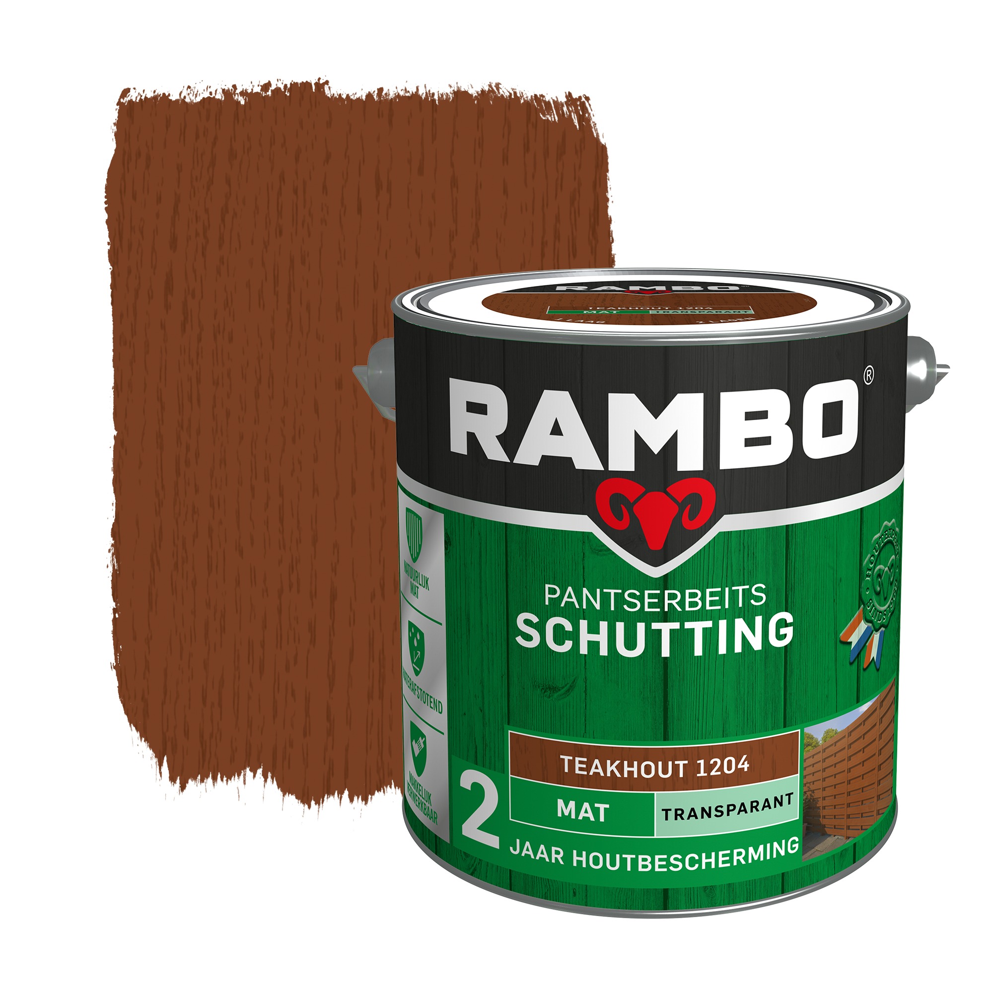 Rambo Pantserbeits Schutting Transparant Teakhout Mat 25 Liter rambo kopen in de aanbieding