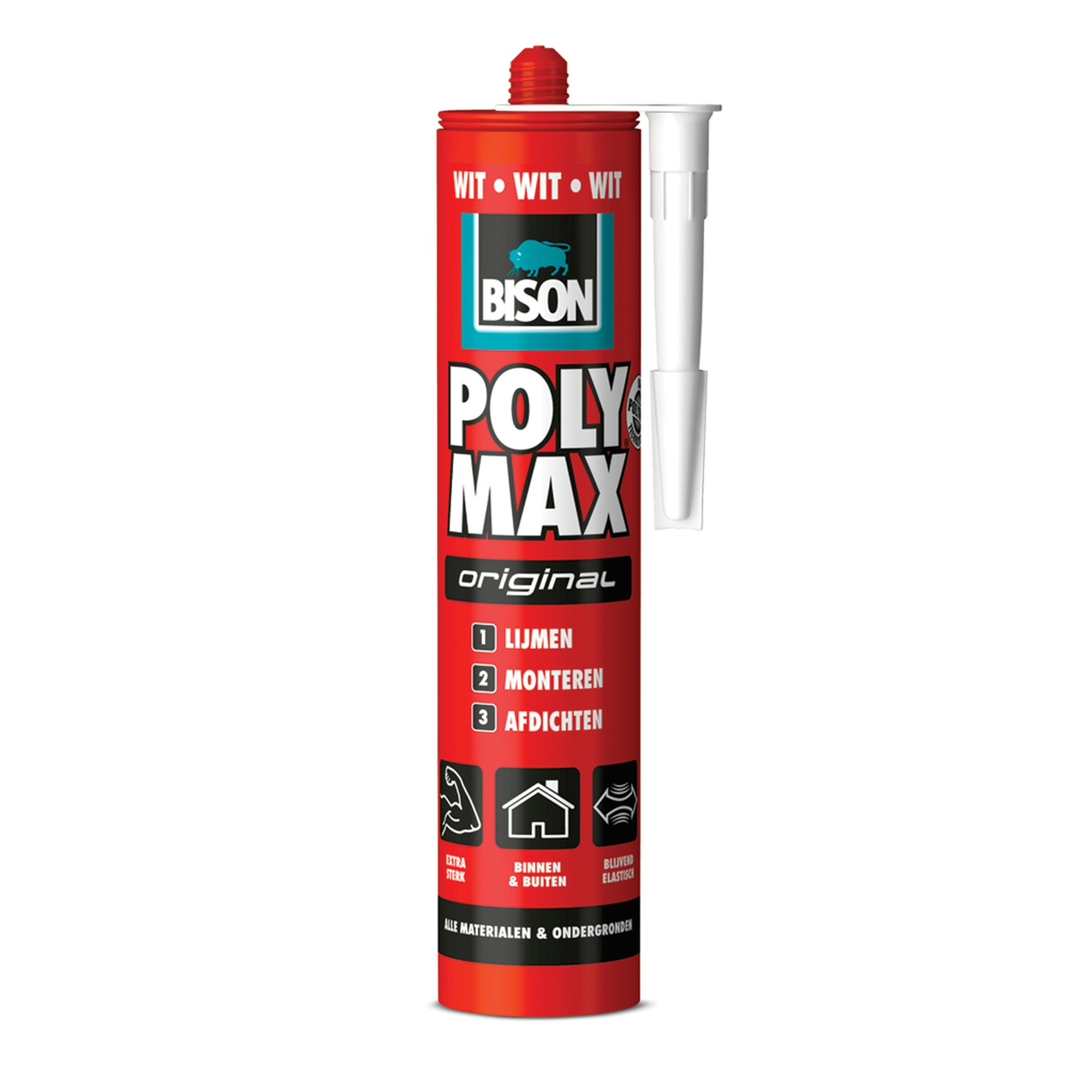 Bison Poly Max Montagekit Original Wit 425 Gram bison kopen in de aanbieding