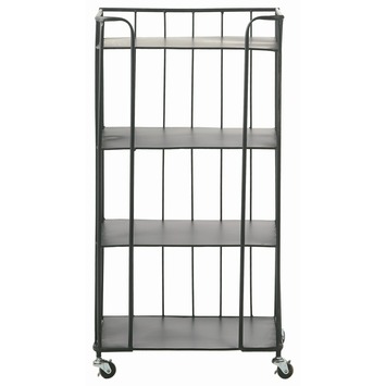 Keukentrolley 3-laags 46x26x64 cm ijzer zwart