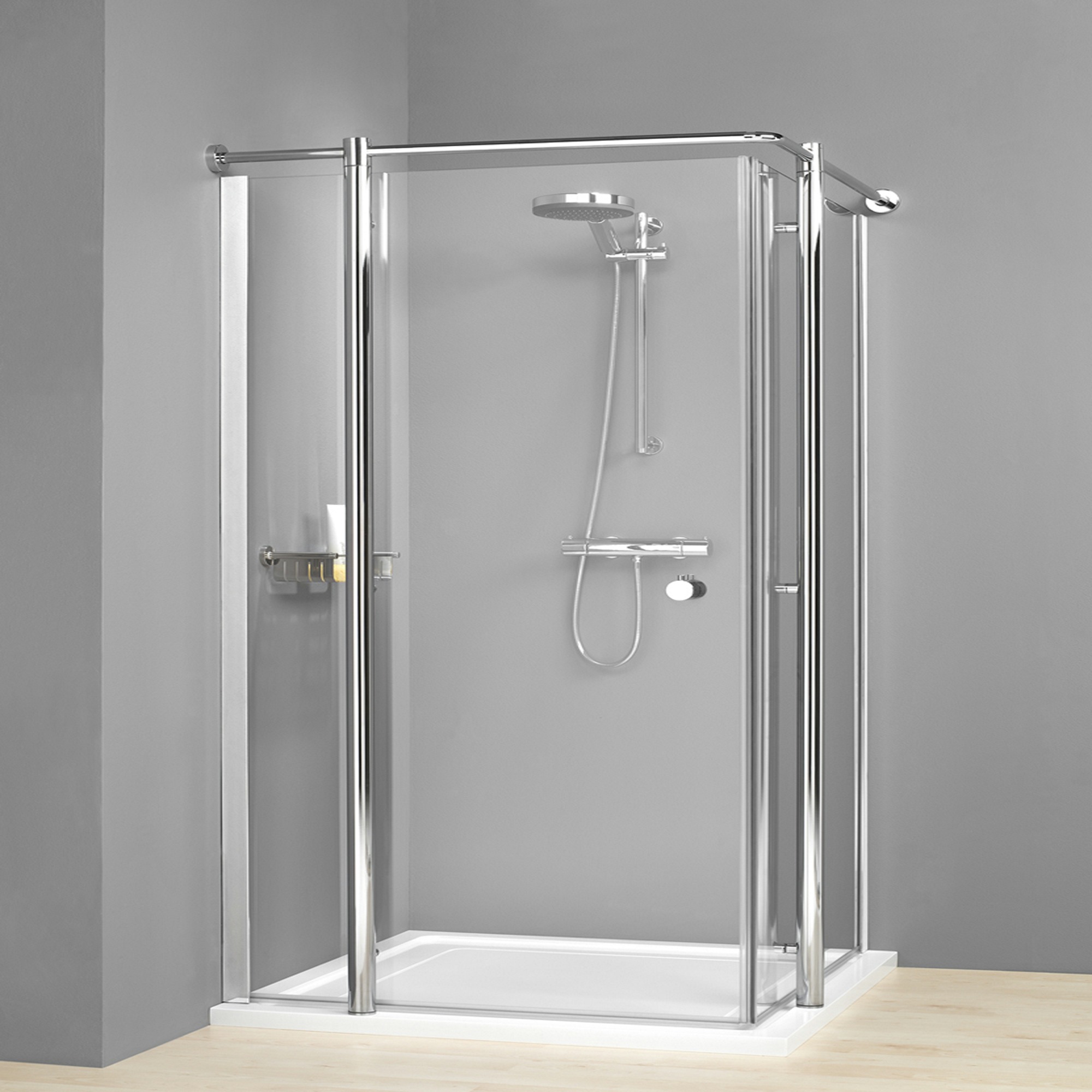 Tiger Boston Douchecabine Met Deur En Zijwand Chroom 100 tiger kopen in de aanbieding