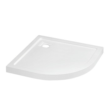 Tiger Boston douchebak kwartrond met sifon en rooster RVS wit 100x100 cm